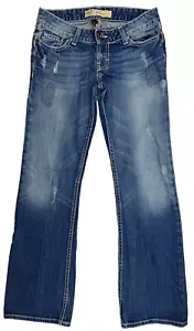 BKE Denim Stella Bootcut Low Rise Stretch blaue Damenjeans Größe 27 x 30 Schnalle - Bild 1 von 10