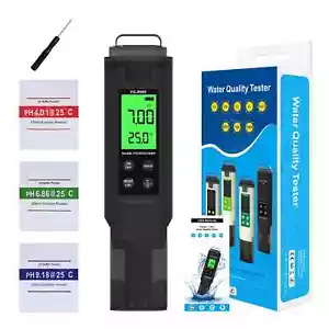 pH EC Conductivity TDS Salinity Temp 5 in 1 Meter Monitor Tester Reads - Picture 1 of 11