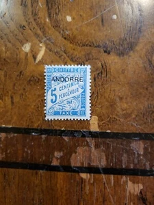Stamps French Andorra Scott #J1 h - Picture 1 of 1
