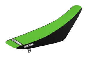 2009-2012 Kawasaki KXF 250 Seat Cover Gripper BLACK SIDES / GREEN TOP #66 - Picture 1 of 5