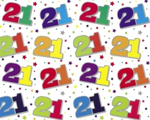 Age 21 21st Birthday Wrapping Paper Sheet Birthday Party Gift Wrap Boy Girl - Picture 1 of 1