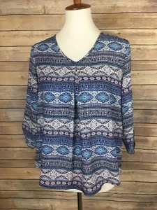 Charmante Charlie Neu mit Etikett kleine Bluse Boho Hippie Festival V-Ausschnitt Südwesten-Druck - Bild 1 von 8