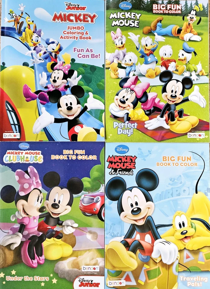 Set of 2 Disney Mickey Mouse Coloring and Activity Books by Bendon
