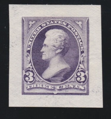 US 253AP2 3c Jackson Roosevelt Die Proof XF SCV $250 - Image 1 of 2