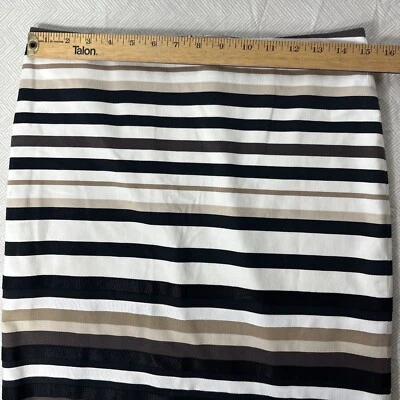 Falda Casa Blanca Mercado Negro Para Mujer 4 Rayas Hasta la Rodilla Forrada Lápiz Carrera Foto 1 de 4