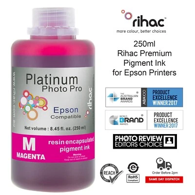 Rihac 250ml Magenta Pigment Ink for Epson B-510DN B-310 3800 4800 7800 9800  - Image 1 of 2