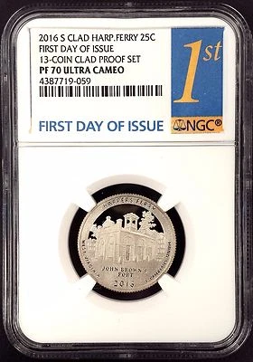 2016 S Proof Harpers Ferry Quarter, NGC PF 70 Ultra Cameo, First Day of Issue! - Image 1 of 4