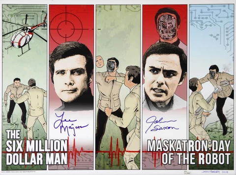 1974-1978 Lee Majors Maskatron Signed LE 18x24 Color Photo (JSA) Cover