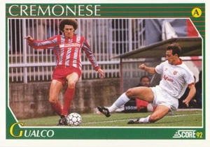 062 LUIGI GUALCO # US.CREMONESE CARD CARTA SCORE ITALIAN LEAGUE 1992 - Imagen 1 de 2