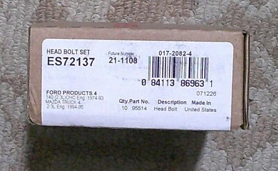 Ford Thunderbird Turbo Coupe 2.3 Turbo Cylinder Head Bolt Set FelPro ES72137 New - Image 1 of 4