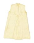 Vintage Womens A-Line Dress Uk 10 Small Yellow Paisley Xj06