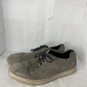 Diesel Men's Size 10 Gray Suede Wingtip Sneakers Low Top Lace Up Shoes - Picture 1 of 7