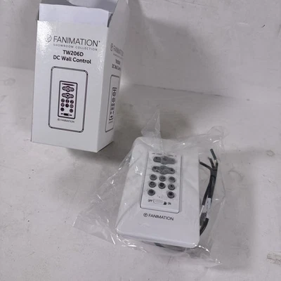 Fanimation TW206D DC reversible Fan and Light Wall Remote Control - Grey - Image 1 of 4