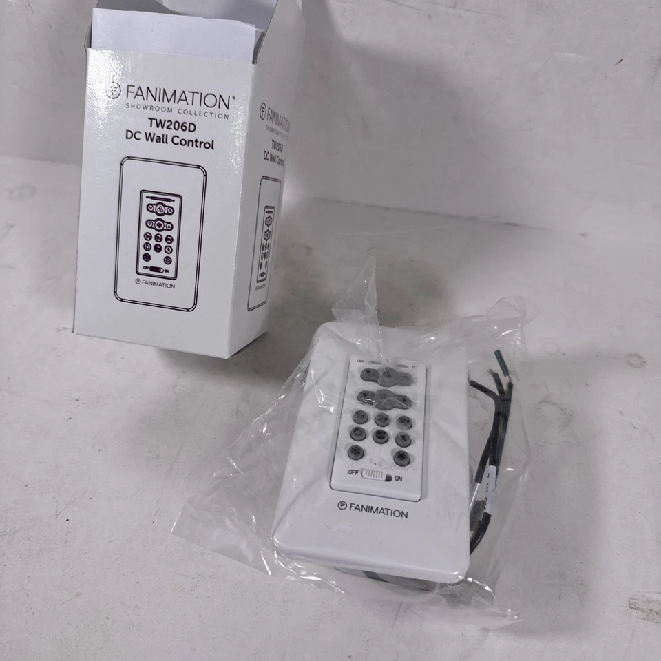 Fanimation TW206D DC reversible Fan and Light Wall Remote Control - Grey - Image 1 of 4
