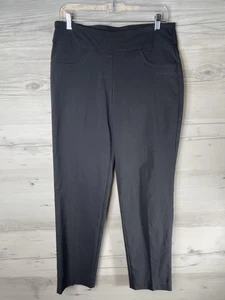 Ruby Rd Pants Womens 10 Black Pull On Stretch Straight Leg Ankle Rayon Blend - Picture 1 of 10