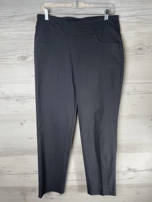 Ruby Rd Pants Womens 10 Black Pull On Stretch Straight Leg Ankle Rayon Blend - Image 1 of 4