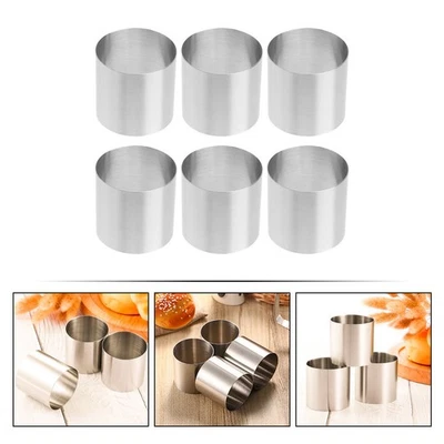  6pcs Metall Runde Kuchenherstellung Schimmel Ring Keksform Runde Form Kuchen - Bild 1 von 4