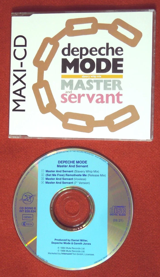 DEPECHE MODE Master And Servant +3 1988 WEST GERMANY MAXI CD 1pr BLUE STRIPE MCD - Bild 1 von 1