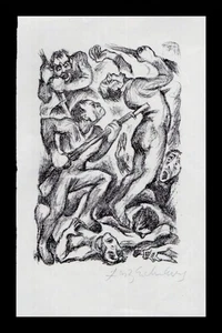 Fritz Eichenberg SIGNED Small Wood Engraving : 6 1/4 inches by 4 inches - Picture 1 of 4