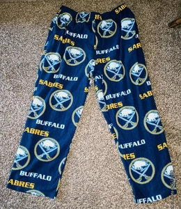 EUC NHL Buffalo Sabres Men’s Warm Fleece Lounge Pajama Pants Size XL - Picture 1 of 3