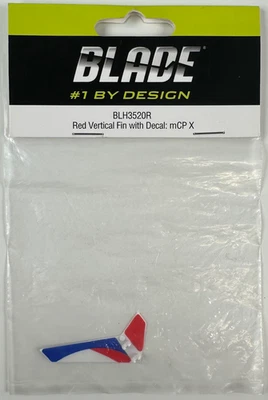 Blade BLH3520R mCP X Red Vertical Fin with Decal New - Image 1 of 2