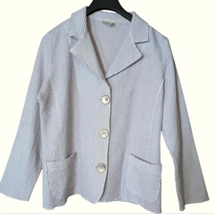 Focus Casual Life Lagenlook Waffled Jacket Size Large - Picture 1 of 8