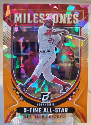 2024 Donruss Ice Refractor #/75 MILESTONES #16 Card VLADIMIR Guerrero SP Insert - Image 1 of 2