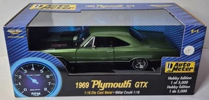 1969 Plymouth GTX Auto Meter American Muscle Diecast 1:18 Car - Green - Picture 1 of 7