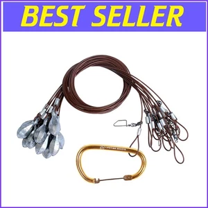 Durable 12-Piece 48" Texas Rig Decoy Weights with Heavy-Duty Carabiner - Picture 1 of 11