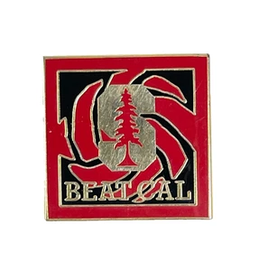 Stanford University Beat CAL Enamel Pin Cardinal Supporter Fan vs Berkeley Bears - Picture 1 of 3