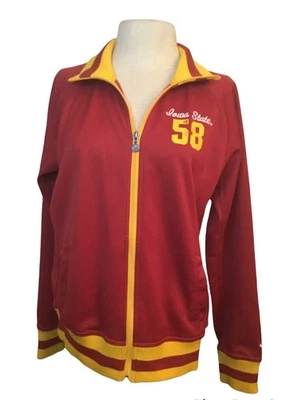 Chaqueta Frontal Borgoña y Amarillo Cremallera Nike Logo Novedad Iowa State 58 Niños Foto 1 de 4