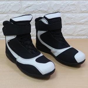 Richa Slick Leather Waterproof Motorcycle Boots - Black / White - 43 - Picture 1 of 9