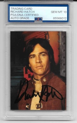 1996 Dart Battlestar Galactica Richard Hatch PSA 10 DNA Signed AUTO Apollo /500 - Image 1 of 2