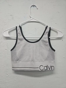 Calvin Klein Performance Sports Bra | Gray Impact Racerback | Size Small | EUC - Picture 1 of 6
