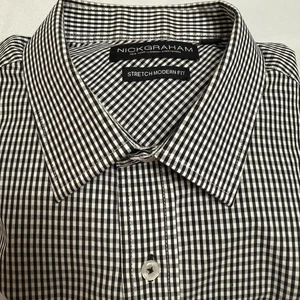 Nick Graham Everywhere Mens Shirt XL/TG Stretch Modern Fit Button 17-17.5 34-35 - Picture 1 of 9