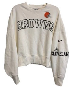 Nike NFL Cleveland Browns Oversized Pullover Sweatshirt Women’s Sz XL - Picture 1 of 10