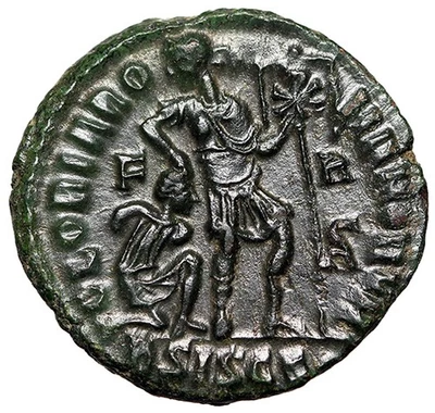 Valentinian I "GLORIA ROMANORVM Dragging Captive" Siscia Extremely Fine - Image 1 of 4