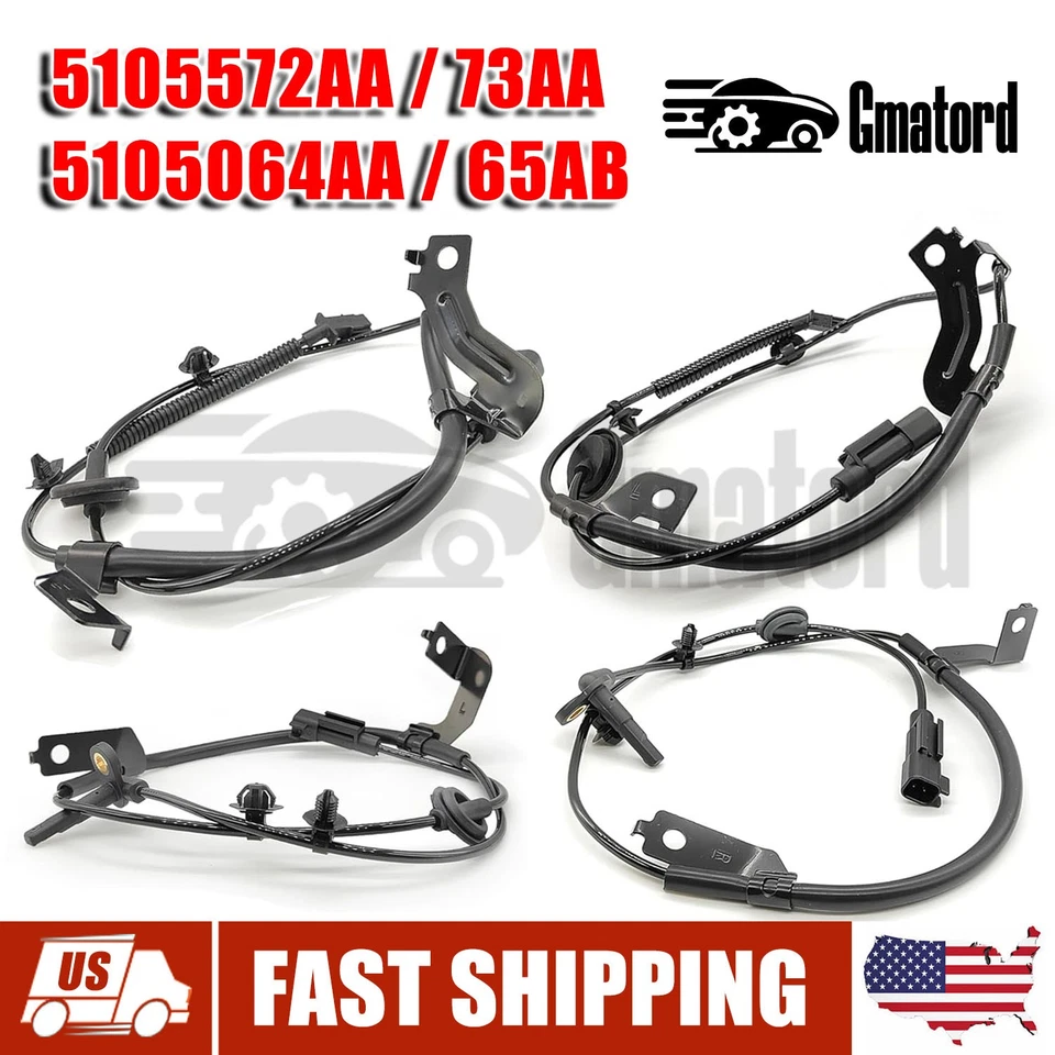 4pcs ABS Wheel Speed Sensors Front L+R For Jeep Compass Patriot Dodge Caliber US Foto 1 de 4