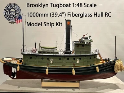 Brooklyn Tugboat RC Model Ship Kit – 1:32 Scale | 39.6" Fiberglass Hull - Image 1 of 4