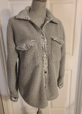 Chaqueta Sherpa Grace + Emma para Mujer Talla XS Chaqueta Bolsillos Chaqueta de Invierno Foto 1 de 4