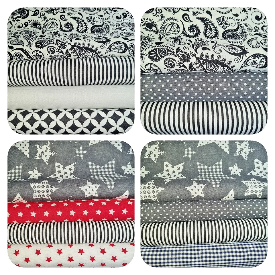 Stoffpaket 4-5 St. 22 x 50 cm Patchworkstoffe Baumwolle Stoffe - Bild 1 von 1