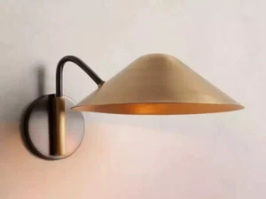 1950s Mid Century Brass Swing Italian Diabolo Wall Sconce Light Fixture - Picture 1 of 5