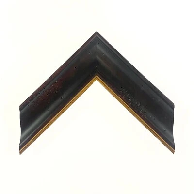 2" Readymade Wood Picture Frame (Stippled Reddish Black with Gold) - Image 1 of 4