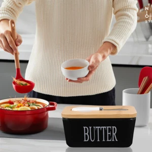 Wächter Französischer Butterhalter Butterdose Container Dish with - Bild 1 von 13