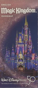 NEU / 2022 Walt Disney World Magic Kingdom Guidemap - 50th Anniversary - Bild 1 von 2