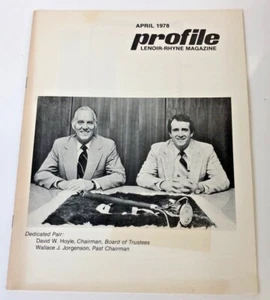 Revista Profile Lenoir-Rhyne Collage 1978 abril - Imagen 1 de 3
