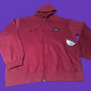 Real Tree Red Maroon Full Zip Up Hoodie Mens Size XL Outdoor Sports NWT - Picture 1 of 7