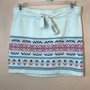 Old Navy White Fair Isle Sweater Skirt Girls L 10-12 - Picture 1 of 3