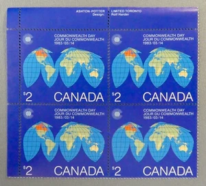 *Kengo* Canada stamp #977 inscription corner block MNH Commonwealth CV$62 @166 - Foto 1 di 2