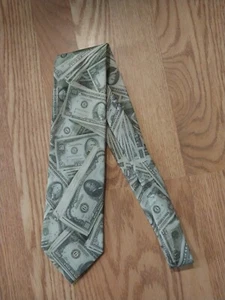 "Corbata Ralph Marlin 1994 De Colección Dinero de EE. UU. 3,78"" 57"" de Largo ¡Nuevas Etiquetas De Colección! - Imagen 1 de 3
